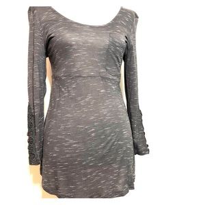 Scoop neck ladies top with crochet detailing NWT